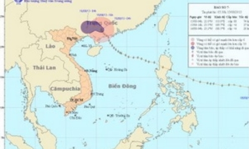 Bão số 7 đi sâu vào đất liền, suy yếu thành áp thấp